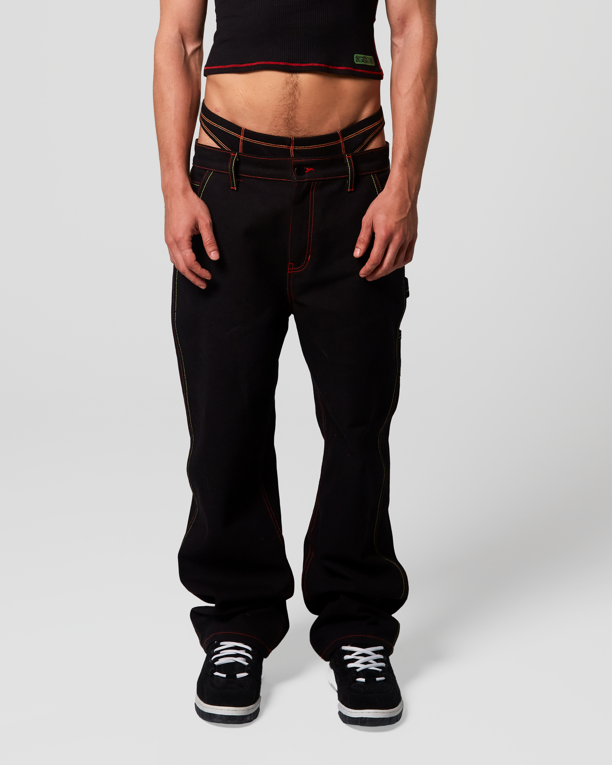 LASER STITCH WORK PANT